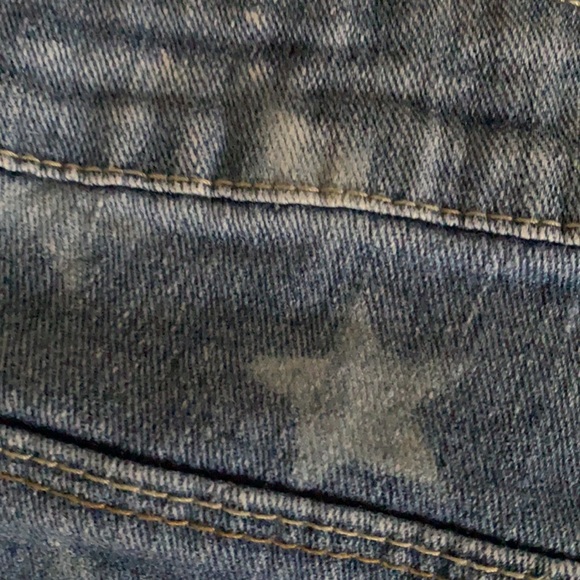 LEVI’S Shorty Shorts With Stars Design Sz 1 - Picture 5 of 8